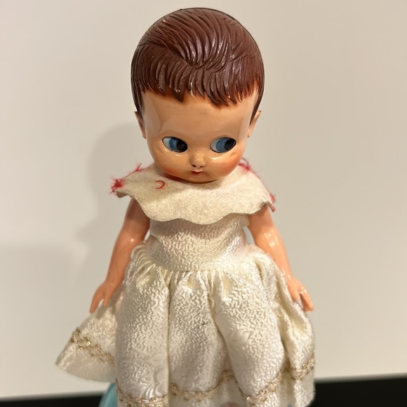 Vintage Small Standing Doll (Movable Eyes And Arms ) 5.5 Inches Tall - Picture 4 of 12
